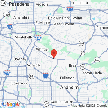 Map to Leonard Burton  office in Whittier, CA