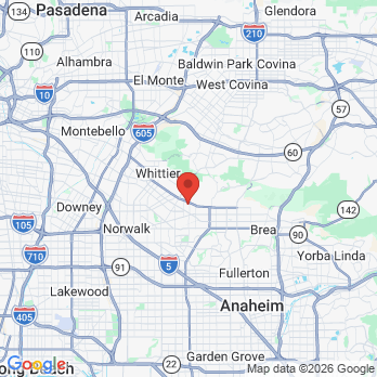 Map to Breeze Dental office in Whittier, CA