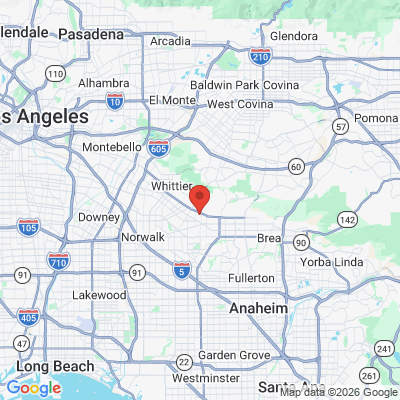 Map to Breeze Dental office in Whittier, CA