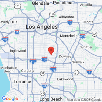 Map to West Coast Dental of South Gate office in South Gate, CA