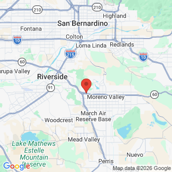 Map to Grandview Endodontics office in Moreno Valley, CA