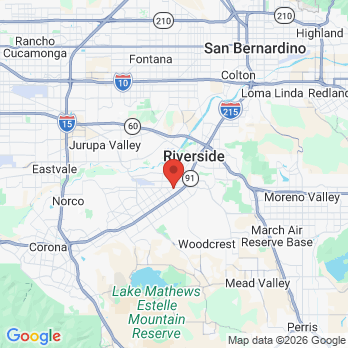 Map to IE Dental  office in Riverside, CA