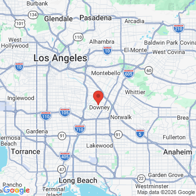 Map to  office in Downey, CA