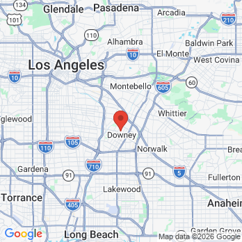 Map to Valley Family Dental Group office in Downey, CA