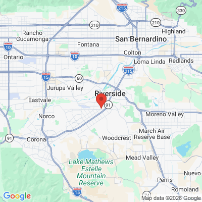 Map to Riverside Center For Esthetic Dentistry  office in Riverside, CA