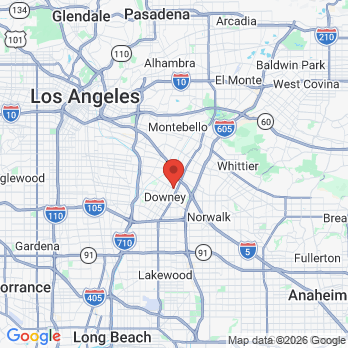 Map to Downey Dental Solutions office in Downey, CA