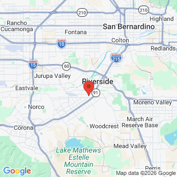 Map to Young K Kim DDS office in Riverside, CA