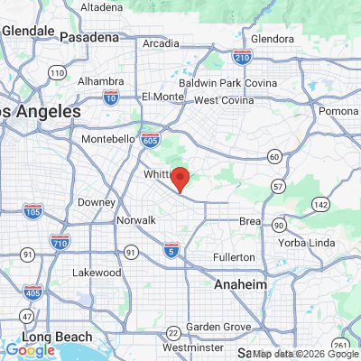 Map to Karis Family Dental office in Whittier, CA