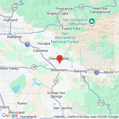 Map to  office in Beaumont, CA