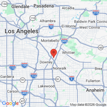 Map to Raul Castellanos Jr DDS office in Pico Rivera, CA