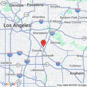 Map to A + Dentistry for Kids  office in Pico Rivera, CA