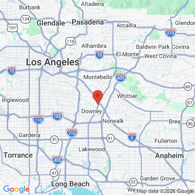 Map to  office in Downey, CA