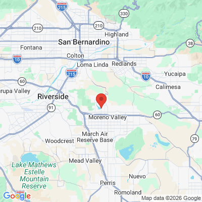 Map to  office in Moreno Valley, CA