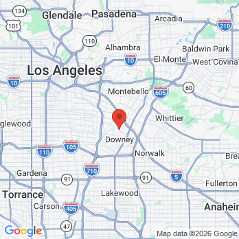 Map to Kirk W. Sullivan D.D.S. INC office in Downey, CA