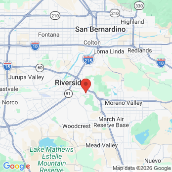 Map to Canyon Crest Dental office in Riverside, CA