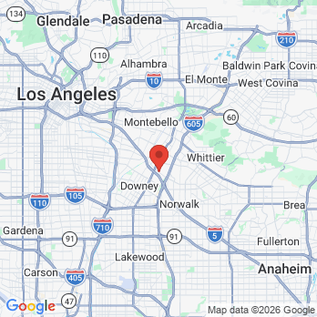 Map to Trigoso dental Center office in Pico Rivera, CA