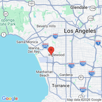 Map to Westchester Dental Arts office in Los Angeles, CA