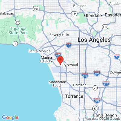 Map to Lida Davani DDS office in Los Angeles, CA