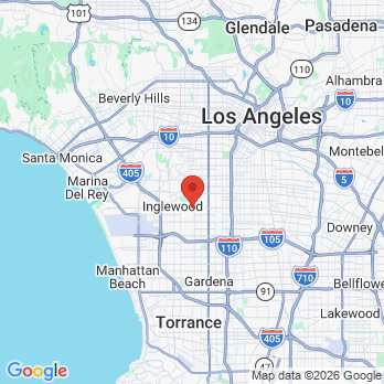 Map to The Smile Studio office in Inglewood, CA