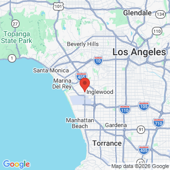 Map to Warren J. Gerosa DDS office in Los Angeles, CA