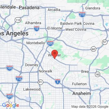 Map to Luzid Smiles office in Whittier, CA