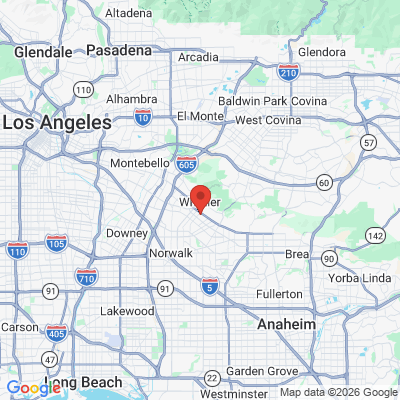 Map to Luzid Smiles office in Whittier, CA