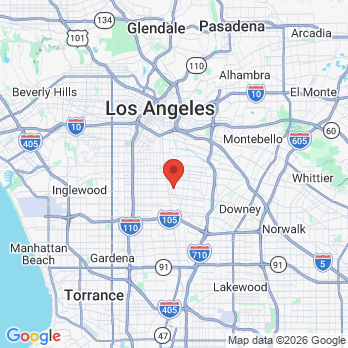 Map to Liberty Smile Center office in South Gate, CA