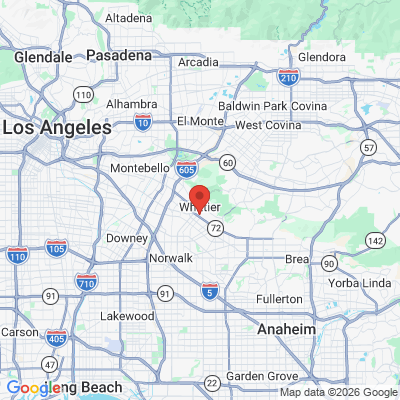 Map to Dr. Oariona Lowe and Dr. Evangelos Rossopoulos office in Whittier, CA