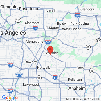 Map to Sky Dental office in Whittier, CA