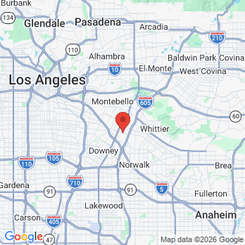 Map to Cali Family Dental office in Pico Rivera, CA