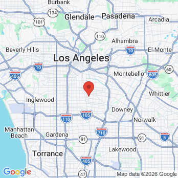 Map to Seville Dental Group office in Huntington Park, CA