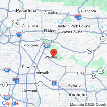 Map to Sky Dental office in Whittier, CA