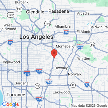 Map to K Smile Dental office in Bell Gardens, CA