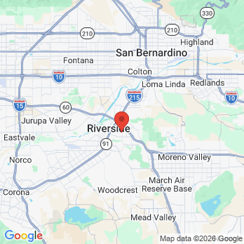 Map to Yabar Dental office in Riverside, CA
