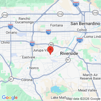 Map to Indian Hills Dental office in Riverside, CA