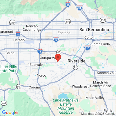 Map to Indian Hills Dental office in Riverside, CA