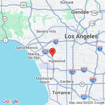 Map to PhD Dental of Westchester  office in Westchester, CA