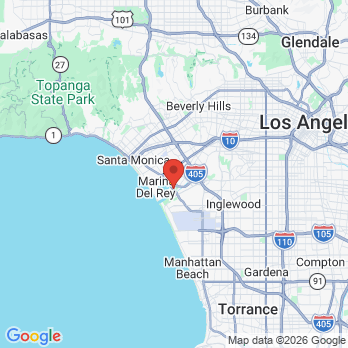 Map to Marina Dental Center office in Marina Del Rey, CA