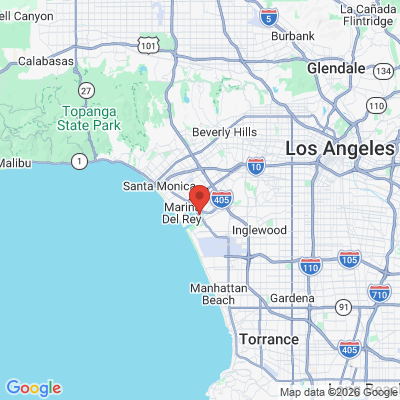 Map to Marina Dental Center office in Marina Del Rey, CA