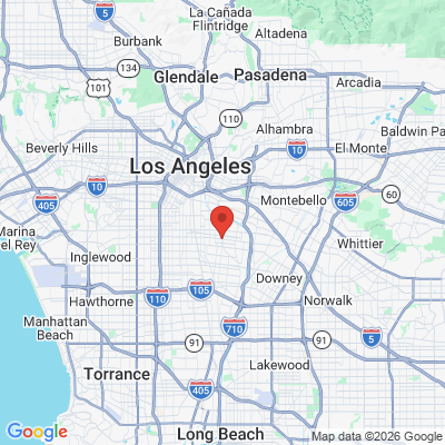 Map to Sonría dental group office in Bell, CA