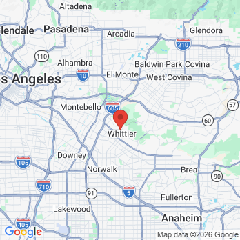 Map to atlantic dental group office in Whittier, CA