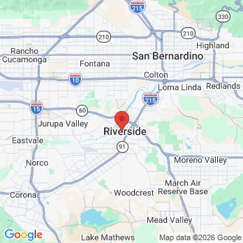 Map to Lifetime Dental Riverside office in Riverside, CA