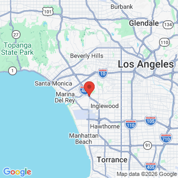 Map to HD Dental Studios office in Culver City, CA