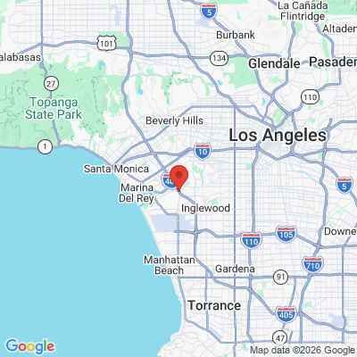 Map to HD Dental Studios office in Culver City, CA