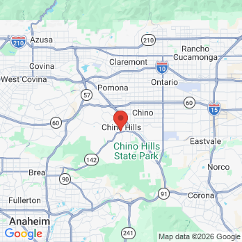 Map to Dental Care of Chino Hills office in Chino Hills, CA