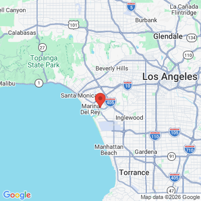 Map to Mathews Dental Group office in Marina Del Rey, CA