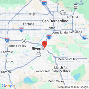Map to Riverside-California Dental Group office in Riverside, CA