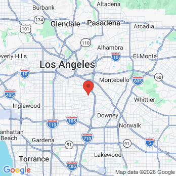 Map to Maywood Dental Care office in Maywood, CA
