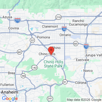 Map to California Dentistry & Braces office in Chino Hills, CA