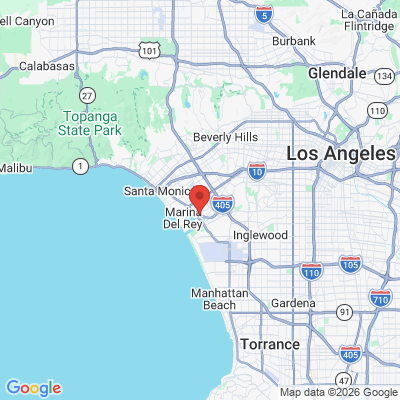 Map to Natalia Homyak, DDS, Inc and Associates office in Marina Del Rey, CA